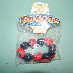 Kukui Nut Leis Go Nuts Ole Miss Rebels Bracelet